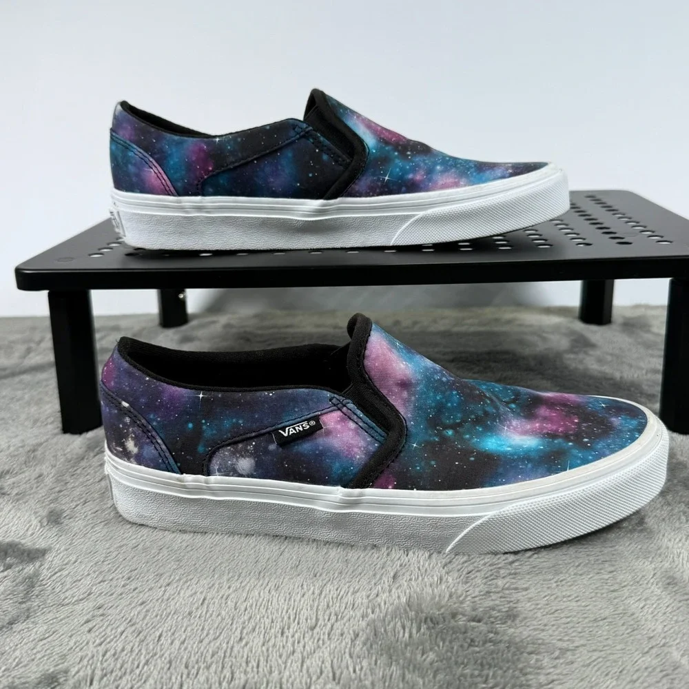Vans Women's Asher 508731 Blue Casual Slip on Shoes Sneakers Size 7 - Picture 4 of 13